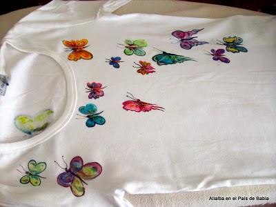Mariposas Pintadas en camisetas : llega la primavera