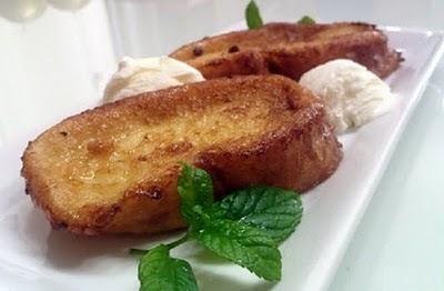 Torrijas clonadas con almíbar de miel