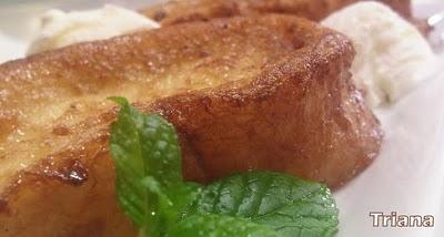 Torrijas clonadas con almíbar de miel