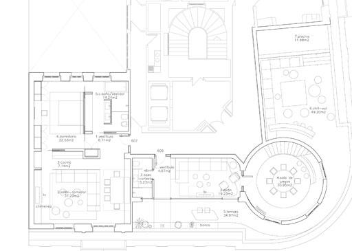 Reforma de A-cero de un edificio para diseñar dos lujosos apartamentos en una exclusiva zona de Madrid