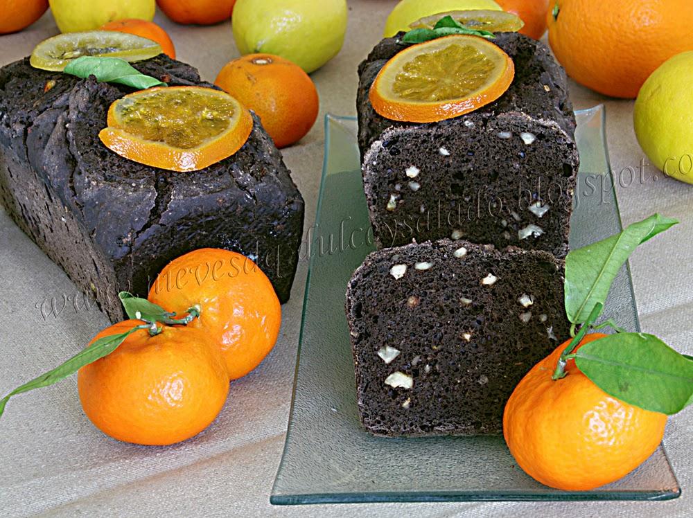 PAN DE ALGARROBA CON AVELLANAS Y CITRICOS  CONFITADOS