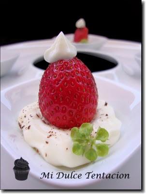 Fresas rellenas de Queso