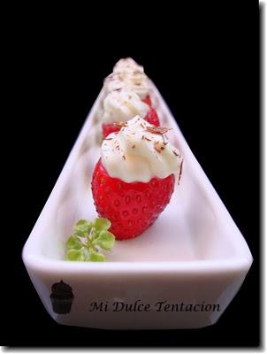 Fresas rellenas de Queso