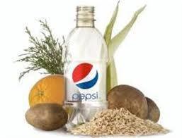 Botella elaborada con materiales vegetales