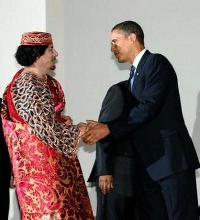 obama - gadaffi ¡No a la Guarra!