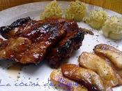 Costillas miel manzanas