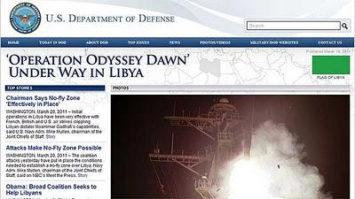 Página web dedicada a operación en Libia