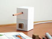 Sacapuntas transforma viruta goma borrar