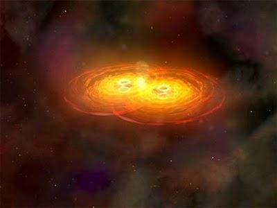 El choque de agujeros negros provoca temblores en el espacio-tiempo