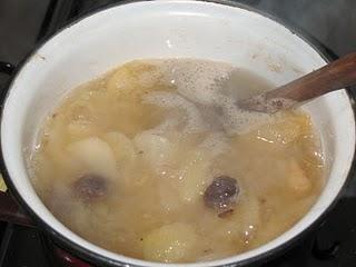 Compota de manzana, pera y pasas