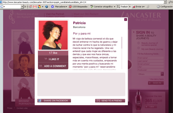 Lancaster Concurso 365 Mujeres Radiantes