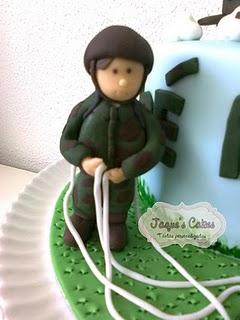 Tarta Motivo Militar y Paracaidista
