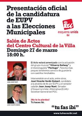 Presentación de la candidatura de EUPV: estás invitado