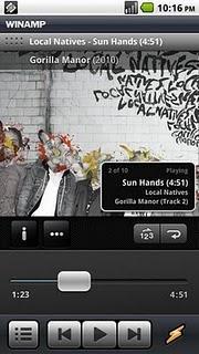 REPRODUCTORES DE MÚSICA EN ANDROID (WINAMP)
