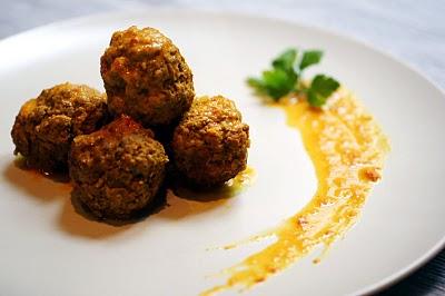 Albóndigas con leche de coco