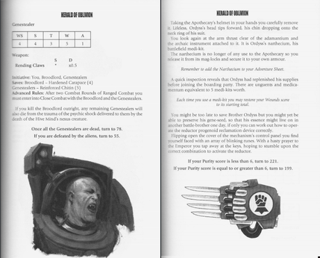 Herald of Oblivion de Jonathan Green (Libro-juego de W40K) Reseña
