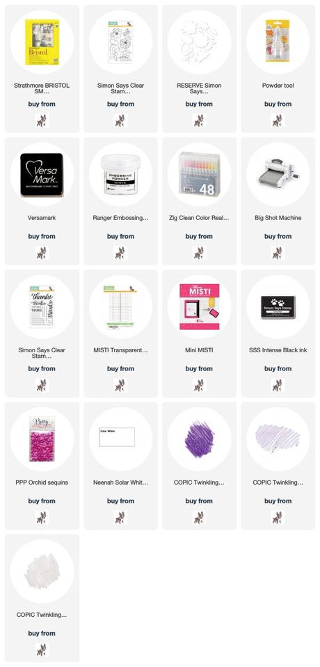 Simon Says Stamp / White embossed flowers colored with Zigs