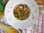 Garbanzos refritos acelgas espinacas