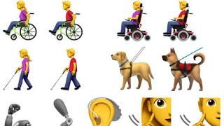 Emojis para representar la discapacidad. Propuesta de Apple.