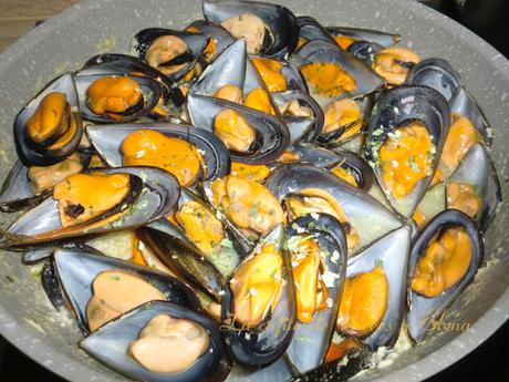 Mejillones al cava Mejillones al cava