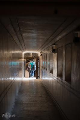 Pasillo en la zona de acuartelamiento del Fuerte Amber. Viaje-India_fotografia