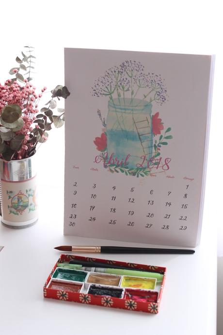 {Descargable} Calendario de Abril
