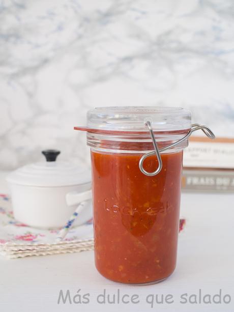 Salsa de tomate en olla express