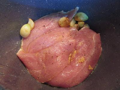 Solomillo de pavo en salsa de ajos olla GM