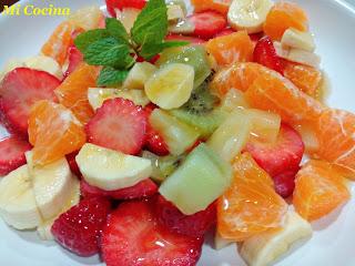 MACEDONIA DE FRUTAS CON MIEL