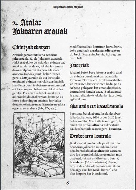 Antzinako Eskola: Vieja Escuela JDR en euskera