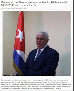 Condena Cuba agresión israelí contra palestinos