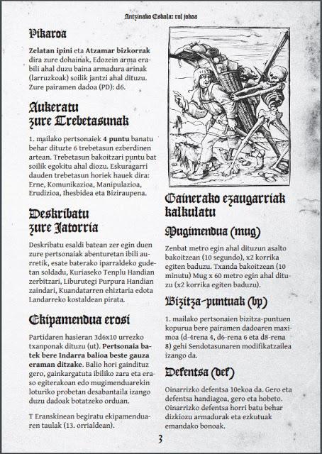 Antzinako Eskola: Vieja Escuela JDR en euskera