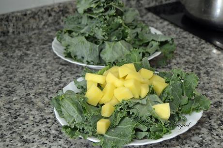Kale con patata hervida y Jamón Ibérico