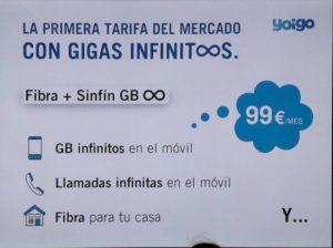 Primera tarifa de datos ilimitada real en España: YOIGO.