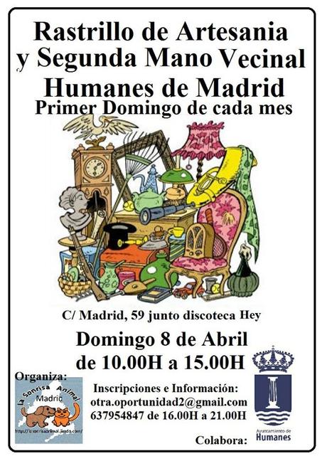 Rastrillo de artesania y segunda mano vecinal (Humanes). 8 de Abril. rastrillo humanes