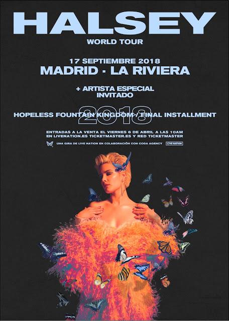 Halsey actuará el 17 de septiembre en La Riviera madrileña Halsey actuará el 17 de septiembre en La Riviera madrileña