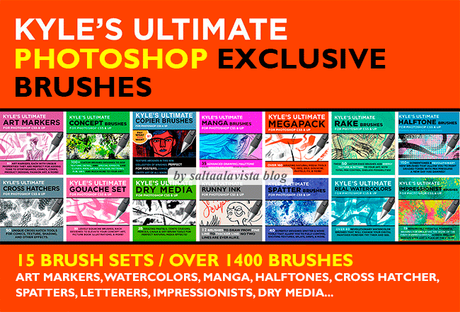 1445 Pinceles Exclusivos para Photoshop by Kyle Webster