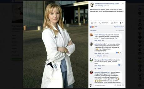 Impresionante ridiculo de la propaganda anti sionista: intentan hacer pasar por real una imagen de la serie Anatomia de Grey.