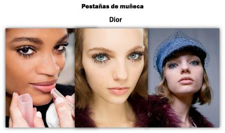 Las pestañas de muñeca abren el ojo y los hacen muy grandes. Tendencias de Maquillaje para Primavera – Verano 2018
