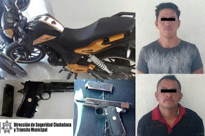 Policía local captura a dos presuntos responsables de robo con violencia Policía local captura a dos presuntos responsables de robo con violencia