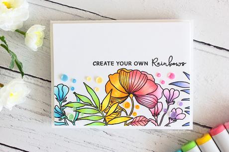 Rainbow Cards Two Ways + Waffle Flower BLOG HOP