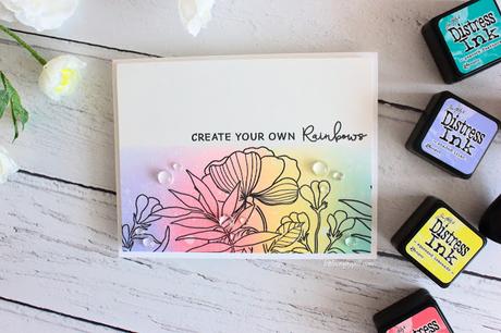 Rainbow Cards Two Ways + Waffle Flower BLOG HOP