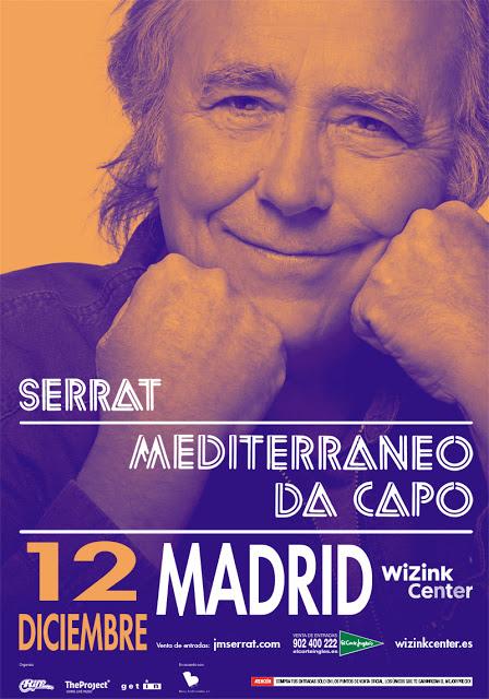 Joan Manuel Serrat actuará el 12 de diciembre en el WiZink Center de Madrid