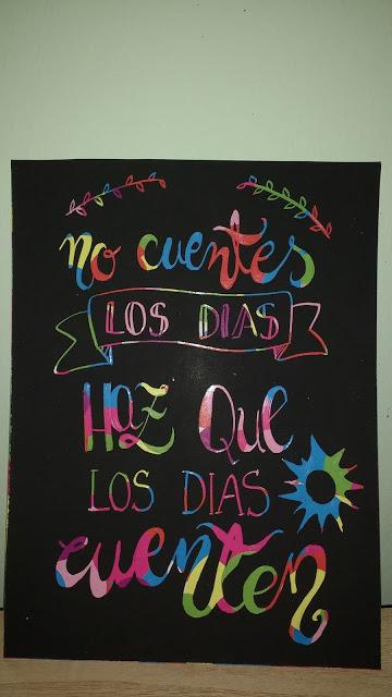 Diy: lettering con la técnica del esgrafiado.