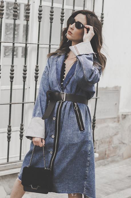 DENIM TRENCH