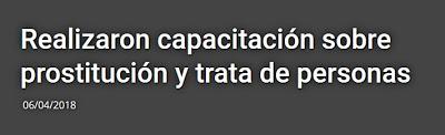 Realizaron capacitación sobre prostitución y trata de personas