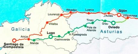 Itinerarios del Camino de Santiago