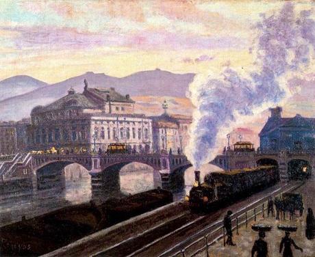 La imagen puede contener: cielo, tren y exterior