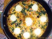 Frittata horno espinacas, setas queso cabra