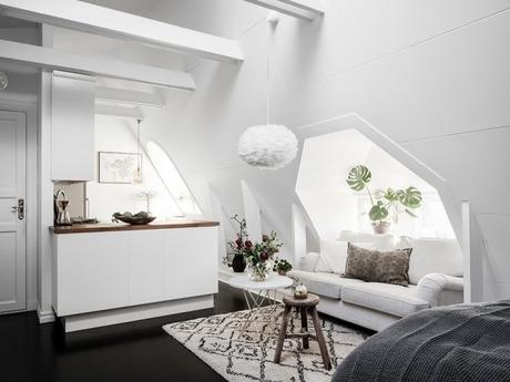 viviendas para estudiantes pisos de estudiantes pequeño ático diáfano ático nórdico escandinavo ático mini bien decorado acogedor ático 